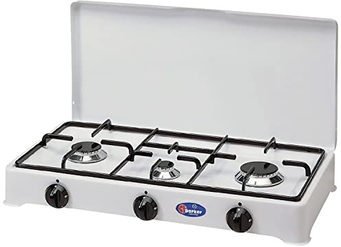 Estufa de gas PARKER Modelo - 3 quemadores con termopar, Potencia (W) - 4150