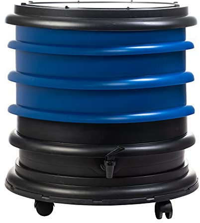 WORMbox | Wurmkomposter Wurmfarm Wurmkiste mit 3 Schalen Blau | 48 Liter | Regenwurmkomposter, Kompostwürmer produzieren Wurmhumus