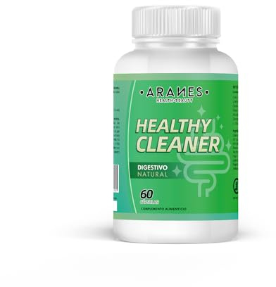 Healthy Cleaner | Potente digestivo natural | Depura el organismo | Eficaz antioxidante y detoxificante | Chlorella, L-Metionina, Cardo Mariano y Rábano Negro | 60 cápsulas