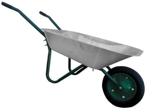 Carriola in acciaio con vasca zincata e ruota pneumatica Hobby giardinaggio