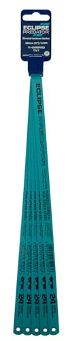 Eclipse Professional Tools 71-424R5PRED Predator – Hojas de Sierra de Arco Bimetálicas Flexibles de Acero Rápido (HSS) 24 TPI (paquete de 5)