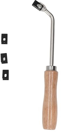 Groover Beech, Wood Grooving Gouge Steel Slotting Knife Flooring Tools for PVC Plastic Floor Flat Quarter Moon with Weld Trim Guide and Hand