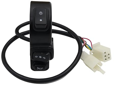 AZIKEN wasserdichte motorradschalter Lenker Motorrad Elektro-Fahrrad Roller ATV Quad 22mm Lenker Universal Teile Schalter Scheinwerfer Blinker Horn EIN/AUS 3 in 1 Schalter