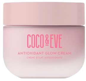 Coco & Eve Glow-Creme mit Antioxidantien. Mit Niacinamid, Hyaluronsäure und Ceramid zur Pflege, zum Schutz, zur Reparatur und Glättung der Haut. Geeignet für empfindliche Haut (1,76 fl oz/52 ml)