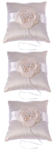 Ciieeo 3stücke Hochzeitsringkissen Mit - Und Blumenband Ringträgerkissen Für Hochzeitszeremonien Und Verlobungen Für Stilvolle Hochzeitsfeiern