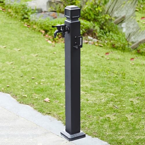 Generico Fontana da Giardino Colonna Fontana da Giardino in Acciaio Inox Pompa da Giardino A Colonna d'Acqua Rubinetto Esterno Antigelo in Acciaio Inox Fontanella Giardino Esterno,B