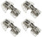 OTOTEC Lot de 4 charnières à visser en acier inoxydable avec ressort pour armoires murales de camping-car, armoires de cuisine, 89 x 59 x 29 mm, argent