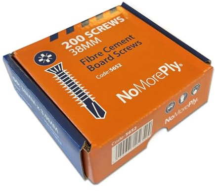 NoMorePly Fibre Cement Board Screws - Pack of 200 (38mm)