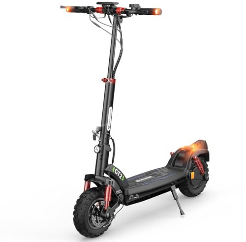 E Scooter Offroad mit Straßenzulassung, 11 Zoll MAX 80KM Reichweite E Roller, Faltbarer E-Scooter mit Duale Aufhängung, Blinker und APP，Electric Scooter Erwachsene für Stadt und Land Pendeln