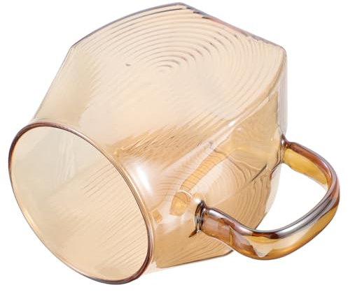 Garneck Tazza Di Vetro Per Latte Caffè e Tè Accessorio Chic Per Cucina e Casa Trasparente e Resistente Al Calore Facile Da Pulire e Riutilizzare