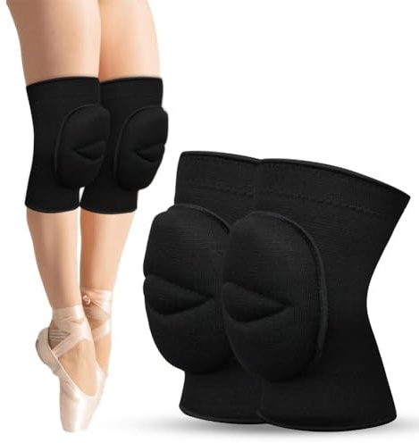 flintronic Volleyball Dance Knee Pads, Thick Sponge Work Knee Pads, Highly Elasticated Knee Pad, Anti-Slip Collision Avoidance Knee Pad for Volleyballs, Handball, Dance (M)