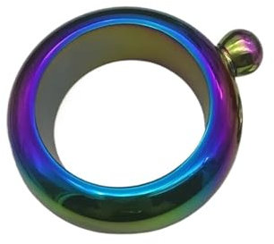 Pulsera petaca de 113.4 g, regalo para el hogar, viajes, restaurante (arcoíris)