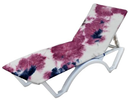 Cubierta de la Silla de Playa de 75x210cm, Funda para Tumbona de Microfibra, Ligera y Portátil Toalla de Secado Rápido para Silla de Jardín, Piscina, Tomar el Sol (B)