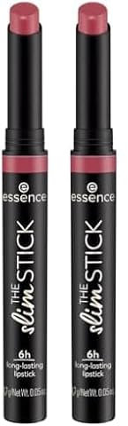 essence The Slim Stick n. 106 - Rossetto, colore rosa, lunga durata, nutriente, effetto immediato, colori intensi, opaco, vegano, senza profumo, senza alcool, senza parabeni, 1 confezione da 2,7 g
