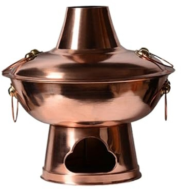 Copper Shabu Pot Hot Pot Copper Hot Pot Pure Copper Old-Fashioned Mutton Handmade Copper Pot Fire Boiler