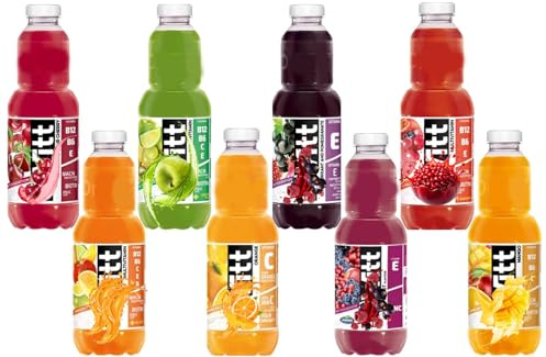 Multivitamin Juice Variety Random Mixed Pack – 1L Bottles – Mixed Flavours Including Orange, Apple Cherry, Mango, Blackcurrant, Berry & More - Dwit (6 x Random Mixed Bottle)
