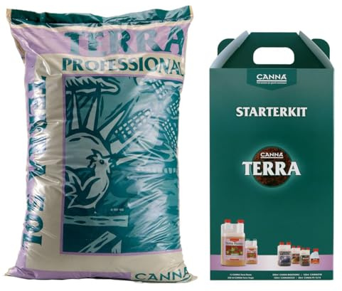 Canna Terra Set – 50L Canna Terra Professional Erde + StarterKit Dünger – Komplettpaket für Erde-Grows, Wachstum & Blüte – Ideal für Indoor & Outdoor Pflanzenzucht – Anfänger & Profis