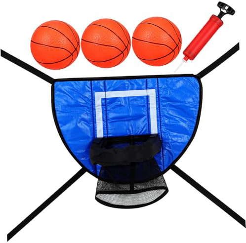 Parliky Mini-Trampolin Basketkorg Trampolintillbehör Utomhusspel För Trampolin Baskettillbehör Basketnät Trampolinspeltillbehör Trampolintillbehör