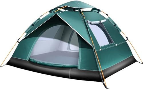 PVNOOCY 2-3 Personen Campingzelt, Automatisches Instant Pop-Up Zelt für Camping, Einfache und schnelle Montage, Wasserdichtes Zelt, Familienzelt für Rucksacktourismus/Wandern/Strand/Hof/Outdoor
