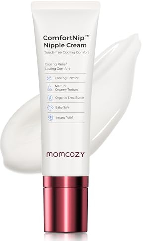 Momcozy ComfortNip Crema Capezzoli Allattamento, Crema Lenitiva Senza Lanolina con Applicatore in Ceramica, 50 g