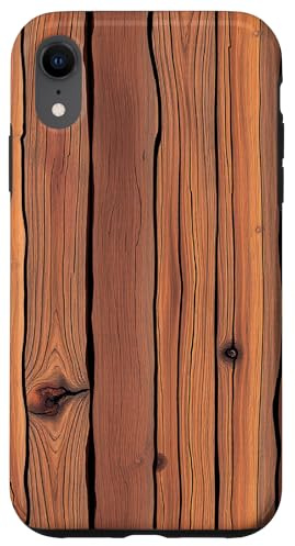 Planche De Bois Verticale Rustique À Structure en Bois Coque pour iPhone XR