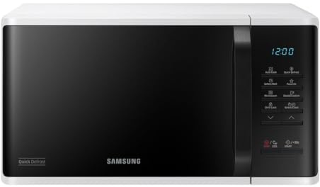 Samsung Microondas Ceramica Enamel 23L 800W Blanco y Negro MS23K3513AW/EC