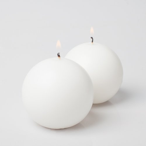 Richland Sphere Candle 3 White Set of 12