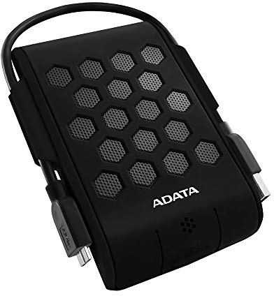 ADATA HD720 2TB USB 3.0 High Speed G Shock Sensor IP68 Military Grade Waterproof Dustproof Shockproof Ruggedized External Hard Drive, Black (AHD720-2TU3-CBK)
