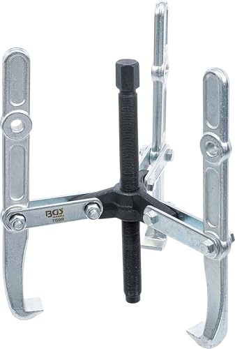 BGS 7699 | Außen-/Innenabzieher, 3-armig | 40-210 mm | Spanntiefe 225 mm | Spindellänge 215 mm | Hakenfußtiefe 15 mm | Hakenlänge 32,5 mm | geschmiedet | Kugelspitze