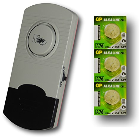 EPOSGEAR Minder Ultra Thin Window Glass Vibration Security Burglar Alarm for Homes, Cars, Sheds, Caravans, Motorhomes etc (5, With Extra Batteries)