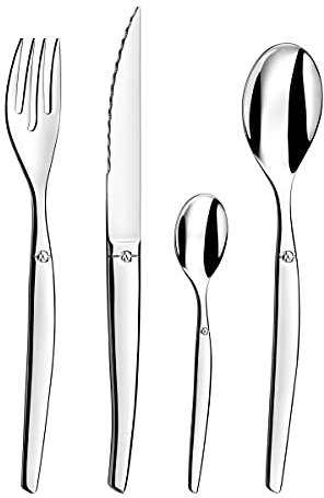 Amefa Jet Lag Set Posate, Acciaio Inossidabile, Argento, 16 couverts de Table, unità