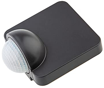 HUBER Motion 80 Infrarot Bewegungsmelder 180° Innen/Außen Bewegungssensor IP65 I 230V Bewegungsmelder LED geeignet, Aufputz Bewegungsmelder, anthrazit