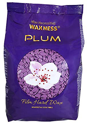 Waxness Hartwachsperlen Plum 1 kg - Premium Film-Hard Wax Beads für sanfte Haarentfernung ohne Streifen