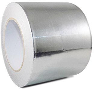 GGR Supplies AF-20R Professional/Industrial Grade High Temperature Heat Shield Resistant Aluminum Foil Tape Ideal for HVAC, Air Ducts Repair & More (3.6Mil): 4 in. Wide x 50 yds.