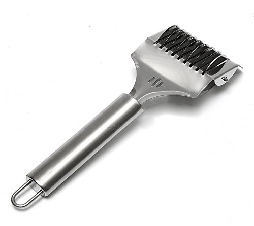 GENOVATION 16x7x3.1cm High Grade Stainless Steel Noodle Lattice Roller Docker Dough Cutter Pasta Spaghetti Maker for Kitchen Cooking Tools