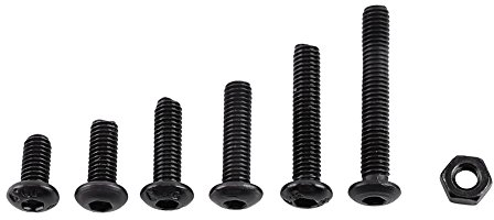 M3 Kit de 250pcs Assortiment Vis Boulon Douille Hexagonale Tête Fraisée Plate/Bombée/Cylindrique Six Pans Creux en Acier d'Alliage avec Ecrous, M3 x 6/8/10/12/16/20mm (B: Tête Bombée)