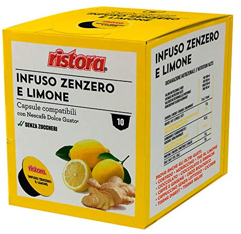 Ristora Capsule Infuso Zenzero e Limone Compatibile con Nescafé Dolce Gusto