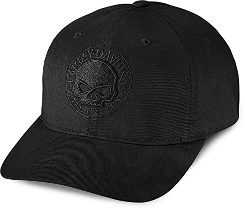 Harley-Davidson Willie G® Skull Logo Cap Baseballkeps Biker Keps Motorcykel Basecap Cappy mössa med stretchband, L