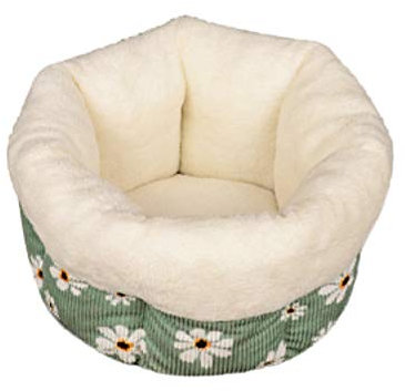 DAIHAN Katzenbett Schöne Tierbett, Klein Hund Bett Haustierbett Plüsch Weich Katze Schlafen Bett Hundesofa Katzensofa,Grün,S (40 * 24CM)