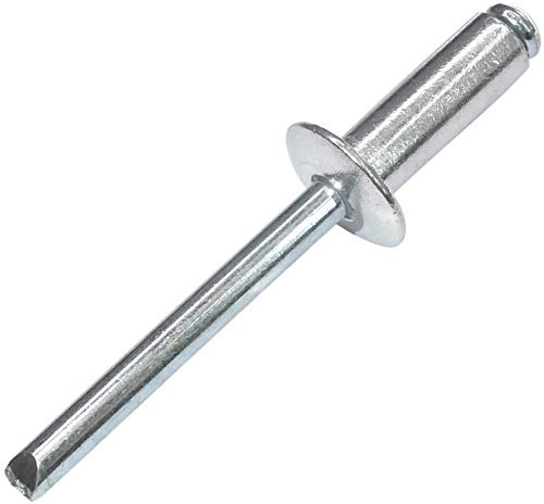 AERZETIX - C48121 - Satz von 50 Blindnieten standard blindniet Ø6.4x18mm aluminium stahl - DIN 7337 A - popnieten - nieten mit bruchfest stange - für montage von metallteilen