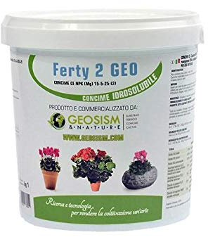 Ferty 2, NPK(Mg) 15-5-25+(2) + microelementi (1 kg), concime in polvere idrosolubile per piante e fiori