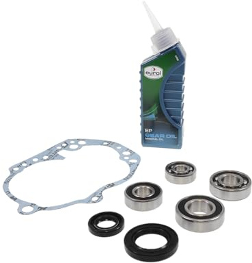 2EXTREME Getriebelager-Set + Getriebeöl kompatibel mit Peugeot Speedfight | Mit Getriebedeckeldichtung, Wellendichtringen, C3-Lagern; 100 ml SAE 80W-90, Vergleichsnummern 1172330792, 723285, 777235