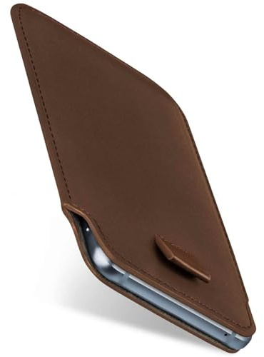 moex Slide Case für iPod Touch 4G Handytasche zum Einstecken Ultra dünn, Einsteckhülle Holster Hülle PU Leder, Sleeve Etui Handyhülle mit 360 Grad Komplettschutz, Braun