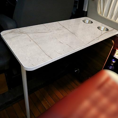 Wohnmobil Tisch Klappbarer Schreibtisch für Wenig Platz, Klappbarer Picknicktisch für Wohnmobile, Ideal für Wohnmobile und Wohnmobile (Color : Marble A)