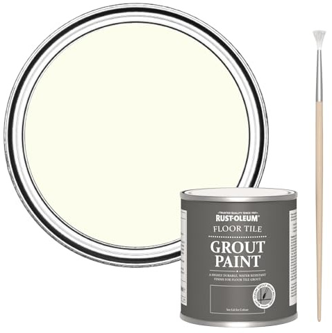 Rust-Oleum Ultra-Durable White Floor Tile Grout Paint - Antique White 250ml