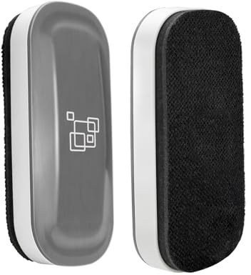maxtek Whiteboard Schwamm Magnetisch, 2er Pack Starker Magnetischer Radierer, Whiteboard Zubehör & Eraser für Trockenreinigung auf vielen Oberflächen (Grau, 2 Stück)