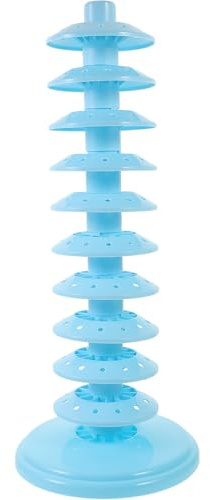 DEARMAMY Cake-Pop-Ständer 10 Etagen Lutscherbaum-Halter Präsentationsständer Saugnapf Cake-Pop-Trockenständer Für Weihnachten Silvester Hochzeit Geburtstag Partys Blau