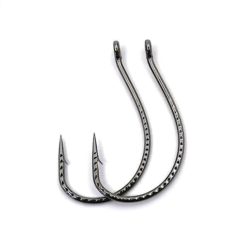 Angelhaken 20 Teile/los Edelstahl Offset Wacky Haken Kurbel Bass Angelhaken Angelzubehör Angelzange (Size : 2/0)