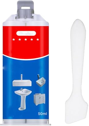 GOUDE Pâte de réparation pour carrelage et glaçure céramique, 50ml, répare les éclats de baignoire et les fissures d'évier avec une Super adhérence pour l'émail céramique en porcelaine (1PCS)