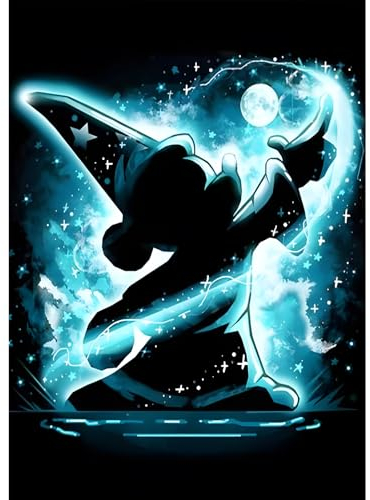 DPHERO DIY Magie Maus Diamant Painting Bilder für Erwachsene Anfänger,5D Scherenschnitt Diamond Painting Set,DIY Runde Steine Cartoon Diamant Kunst Kits, Diamant Painting für Zuhause Dekor 30x40 cm